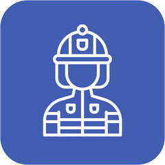 Firefighter vector icon. Can be used for Women iconset.