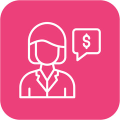 Financial Advisor vector icon. Can be used for Women iconset.