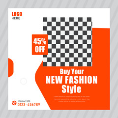 fashion sale social media post banner template. fashion sale web banner or advertisement. New discount fashion sale