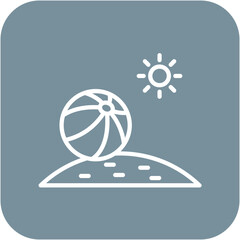 Beach Ball vector icon. Can be used for Beach Resort iconset.
