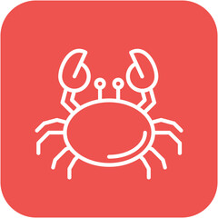 Crab vector icon. Can be used for Beach Resort iconset.