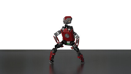 robot dancing transparent background for push on background	3D PNG photo