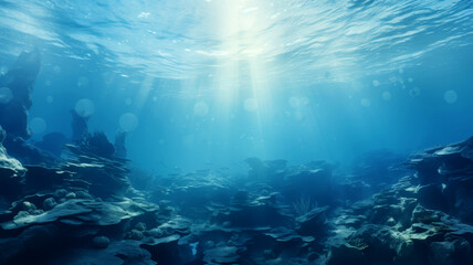 Ocean with visible effects of greenhouse gas emissions,