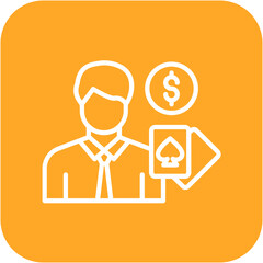 Compulsive Gambling vector icon. Can be used for Casino iconset.