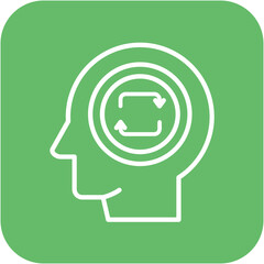 Cognitive Psychology vector icon. Can be used for Psychology iconset.