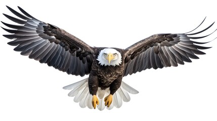 Obraz premium Majestic Bald Eagle in Flight: A Symbol of Freedom and Power