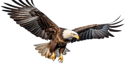 Obraz premium Majestic Bald Eagle in Flight: A Symbol of Freedom and Power