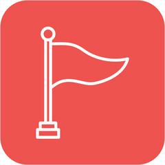 Flag vector icon. Can be used for Trekking iconset.