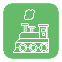 Steam Engine vector icon. Can be used for Railway iconset.