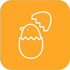 Hatching Chick vector icon. Can be used for Carnival iconset.