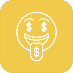 Money Mouth Face vector icon. Can be used for Carnival iconset.