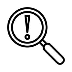 Problem icon or logo illustration outline black style