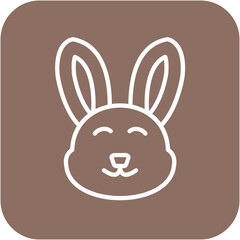 Rabbit Face vector icon. Can be used for Carnival iconset.