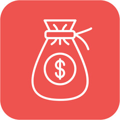 Money Bag vector icon. Can be used for Carnival iconset.