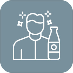 Alcoholic vector icon. Can be used for Homeless iconset.