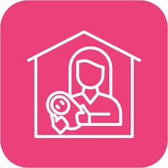 Babysitting vector icon. Can be used for Child Adoption iconset.