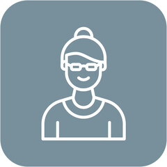 Grandmother vector icon. Can be used for Child Adoption iconset.