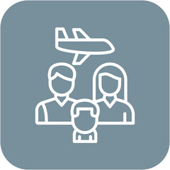 Family Holiday vector icon. Can be used for Child Adoption iconset.