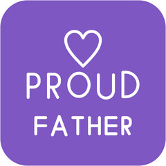 Proud Father vector icon. Can be used for Child Adoption iconset.