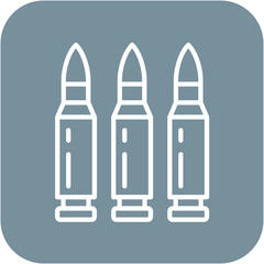 Bullets vector icon. Can be used for Shooting iconset.