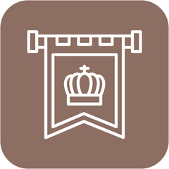 Kigndom vector icon. Can be used for Fairytale iconset.