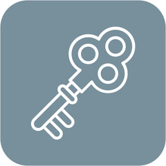 Key vector icon. Can be used for Fairytale iconset.