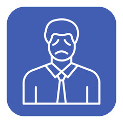 Businessman Sad vector icon. Can be used for Crisis Mangement iconset.