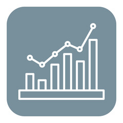 Graph vector icon. Can be used for Crisis Mangement iconset.