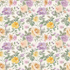 Floral variety color, form natural, seamless fabric pattern.
