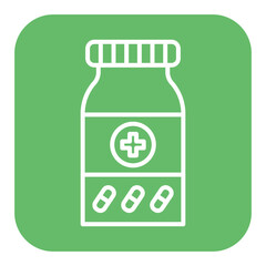 Pill Bottle vector icon. Can be used for Nursing iconset.