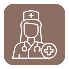 Caregiver Female vector icon. Can be used for Nursing iconset.