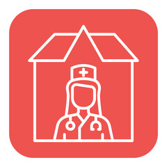 In Home Nurse vector icon. Can be used for Nursing iconset.