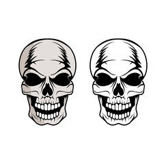 Human Skull Cartoon Design Illustration vector eps format , suitable for your design needs, logo, illustration, animation, etc.