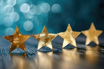 The digital realm shines bright with five gleaming stars, encapsulating the unparalleled service experience and customer satisfaction.