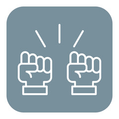 Fist vector icon. Can be used for Human Rights iconset.