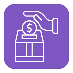 Donation vector icon. Can be used for Human Rights iconset.