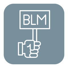 Blm vector icon. Can be used for Human Rights iconset.