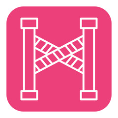 Police Line vector icon. Can be used for Human Rights iconset.