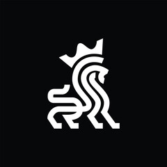 Obraz premium King hoarse logo and brand identity