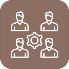 Coordinated Effort vector icon. Can be used for Teamwork iconset.