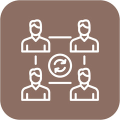 Group Dynamics vector icon. Can be used for Teamwork iconset.