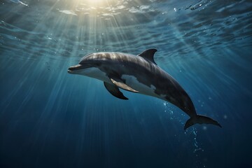 Fototapeta premium dolphin in the water