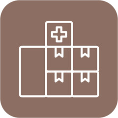 Obraz premium Relief Goods vector icon. Can be used for Survey iconset.