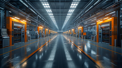 a modern battery factory,generative ai