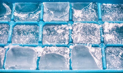 사각형 모양의 얼음조각 배경 