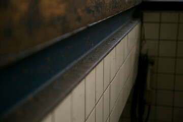 Obraz premium 廃工場の壁