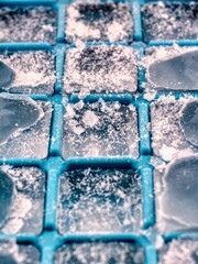 사각형 모양의 얼음조각 배경 