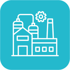 Manufacturing Plant vector icon. Can be used for Mass Production iconset.