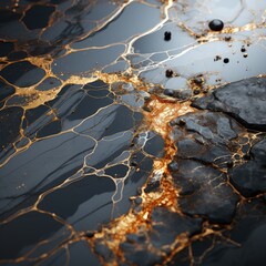 a black and gold marble textured surface