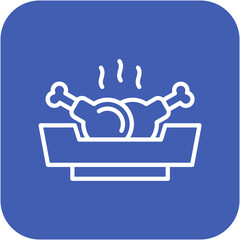 Fried Chicken vector icon. Can be used for World Cuisine iconset.